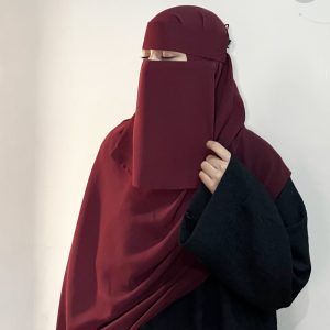 Saudi Niqab Set(Maroon)